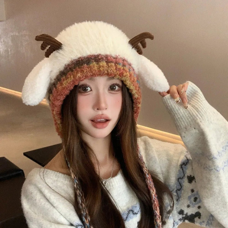 ReindeerCozy™ Windproof Antler Hat 🦌❄️ - Veloxa